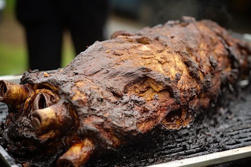 烧烤烤全羊美食摄影图 摄影图