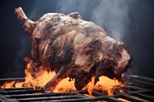 烤肉烤全羊美食摄影图 摄影图